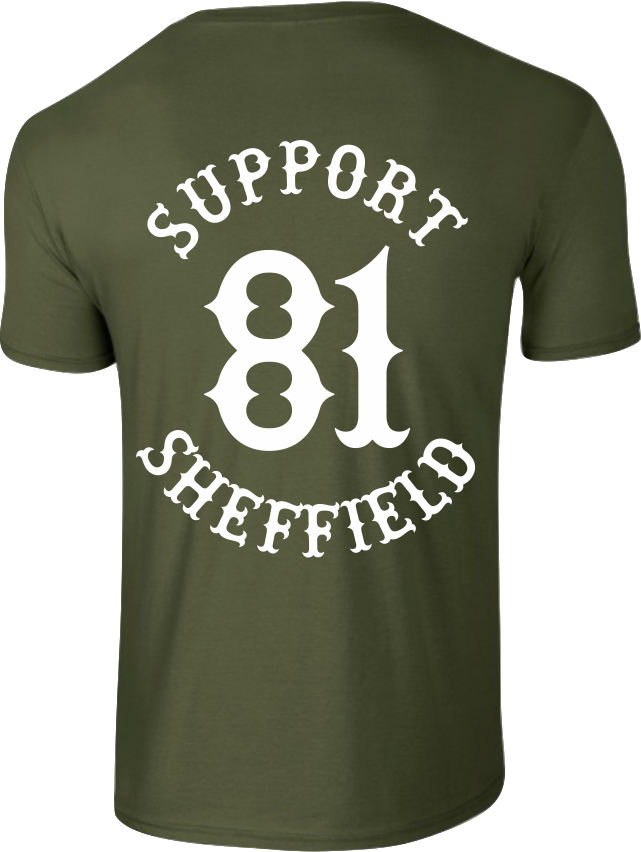 Support Sheffield Kustom Kulture Tee | Military Green