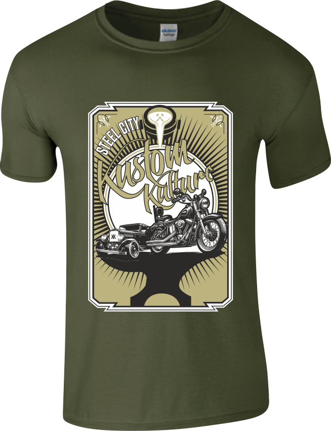 Support Sheffield Kustom Kulture Tee | Military Green