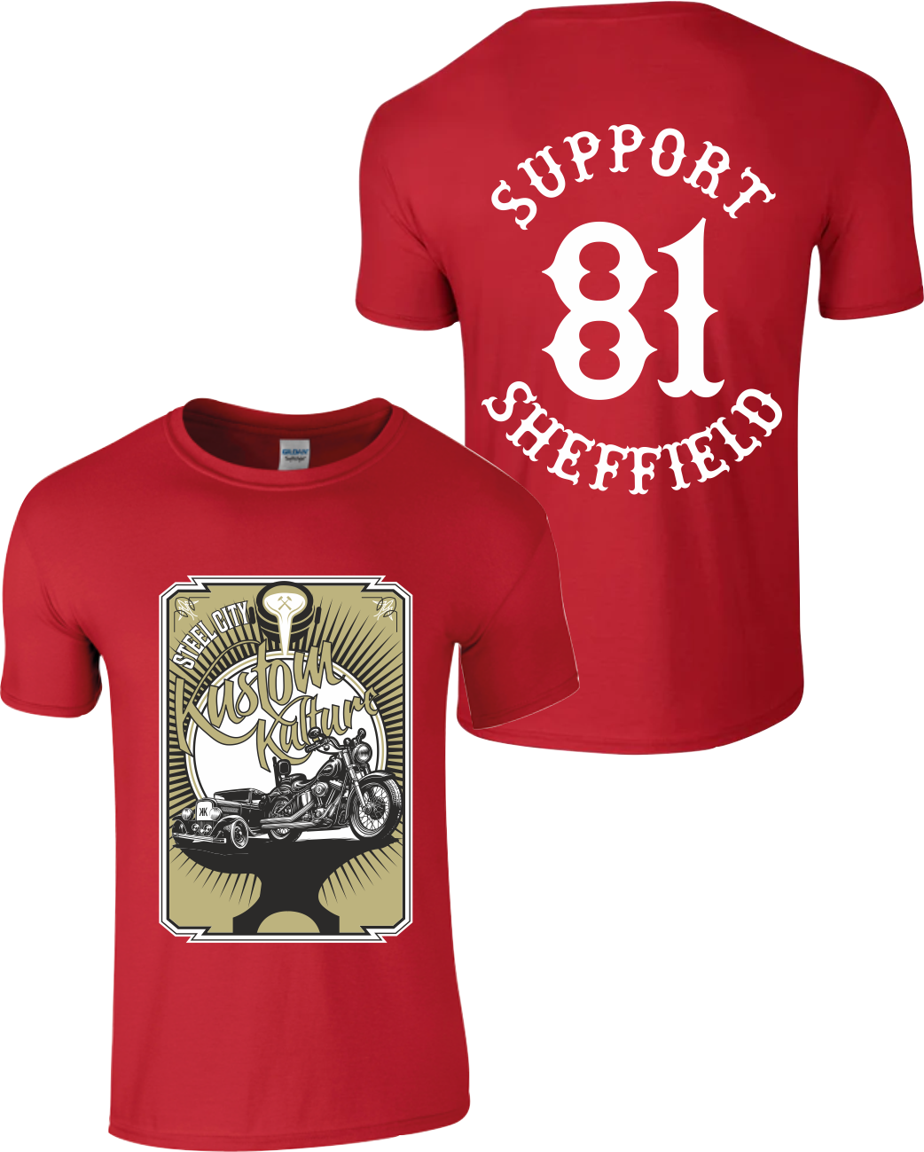 Support Sheffield Kustom Kulture Tee | Red
