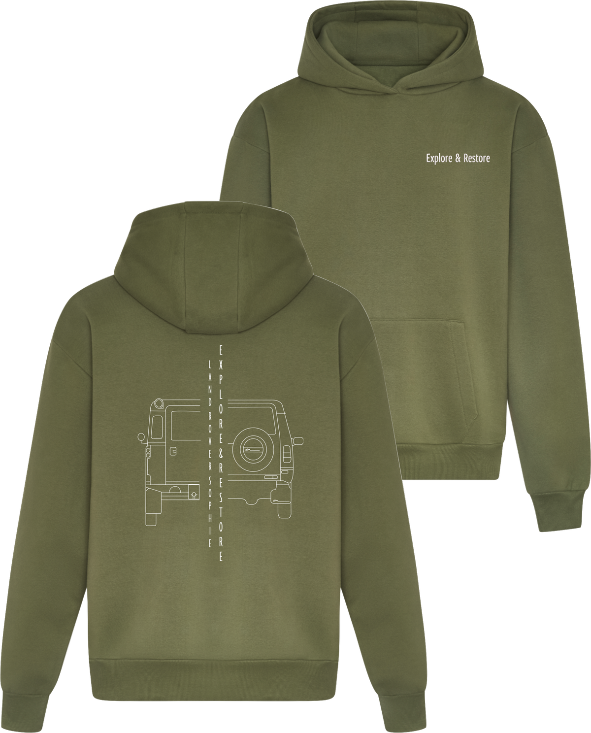 E+R Co Two’s Better Than One Hoodie | Earthy Green