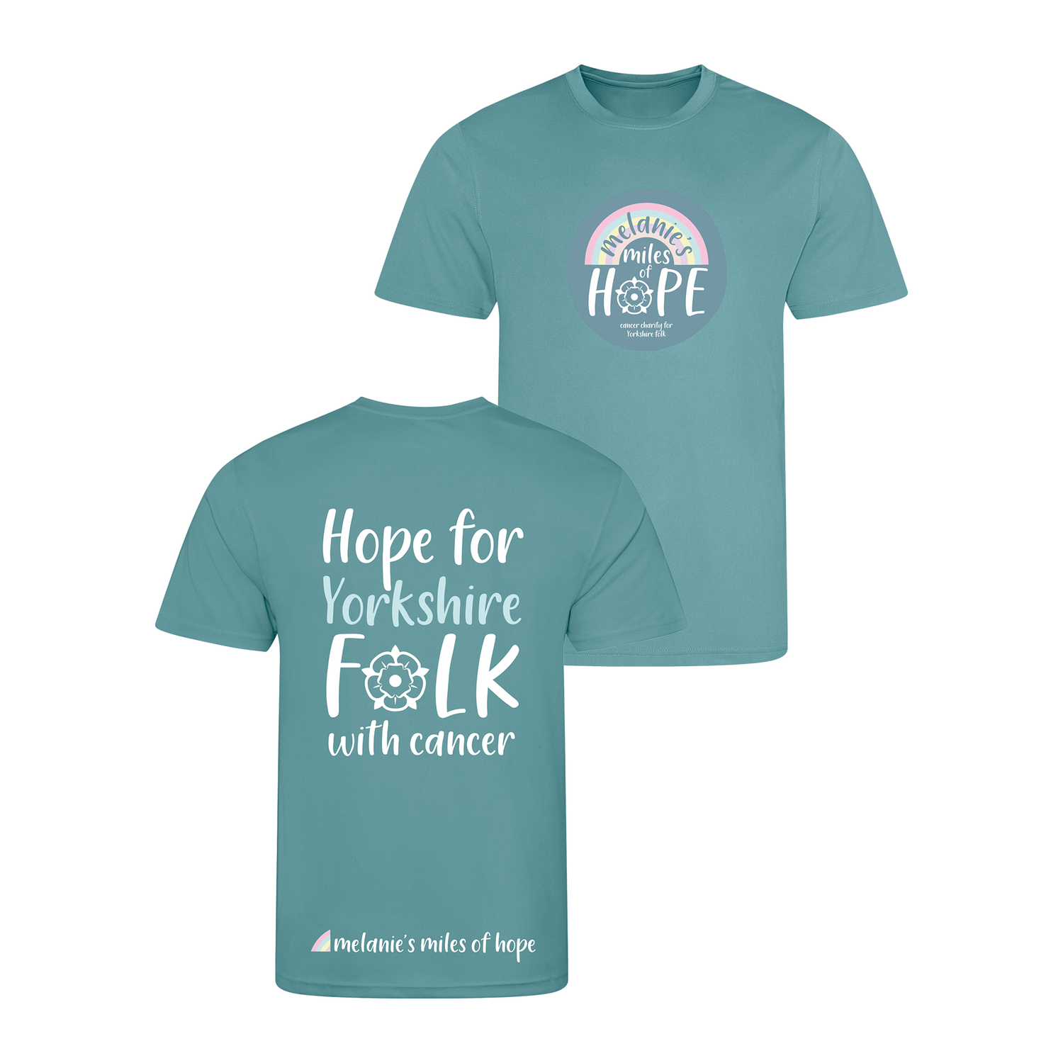 Melanie's Miles Of Hope Adults T-Shirt | Seafoam