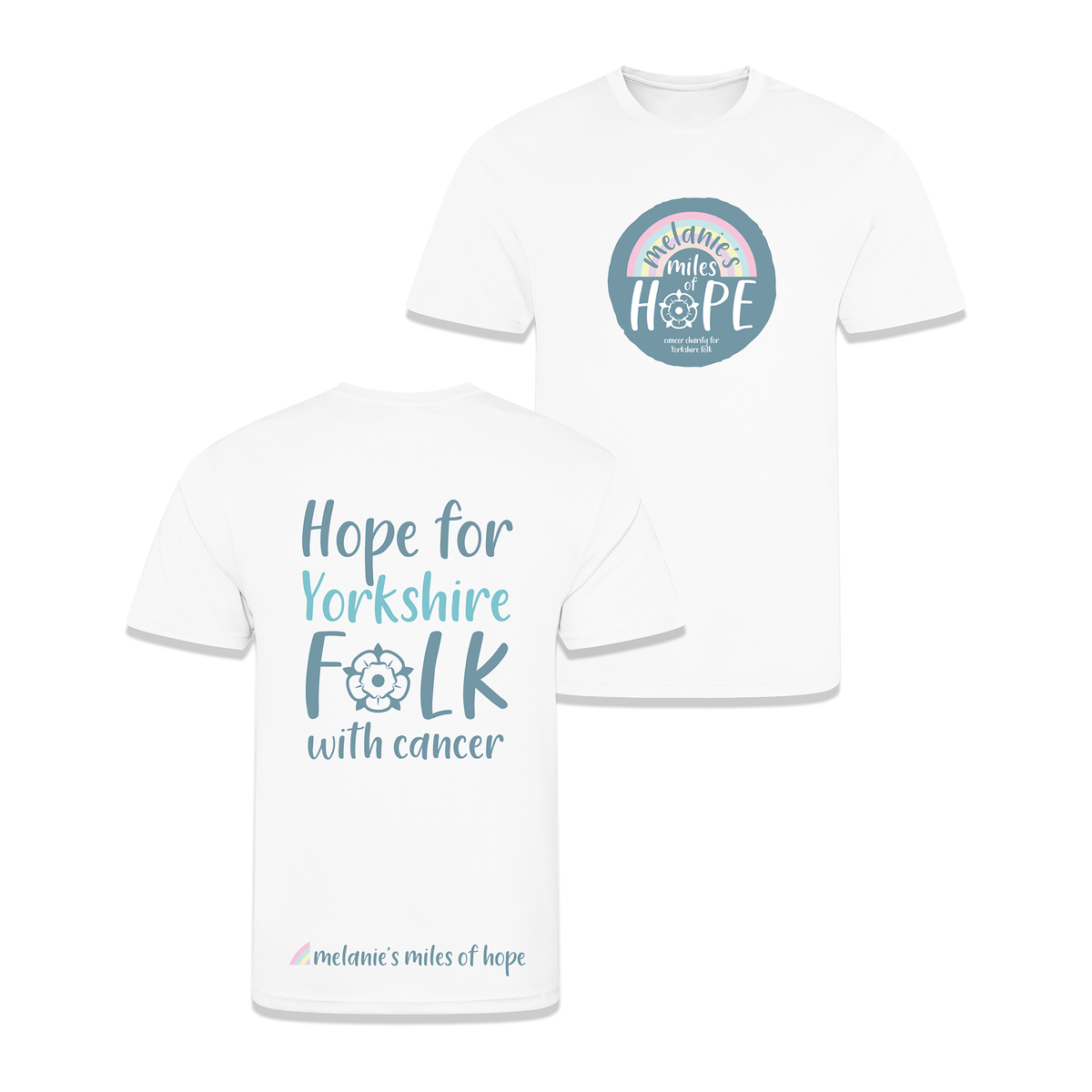 Melanie's Miles Of Hope Adults T-Shirt | White