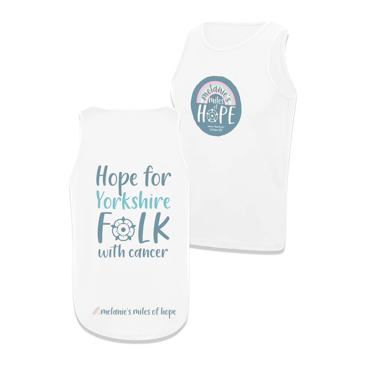 Melanie's Miles Of Hope Unisex Vest - White