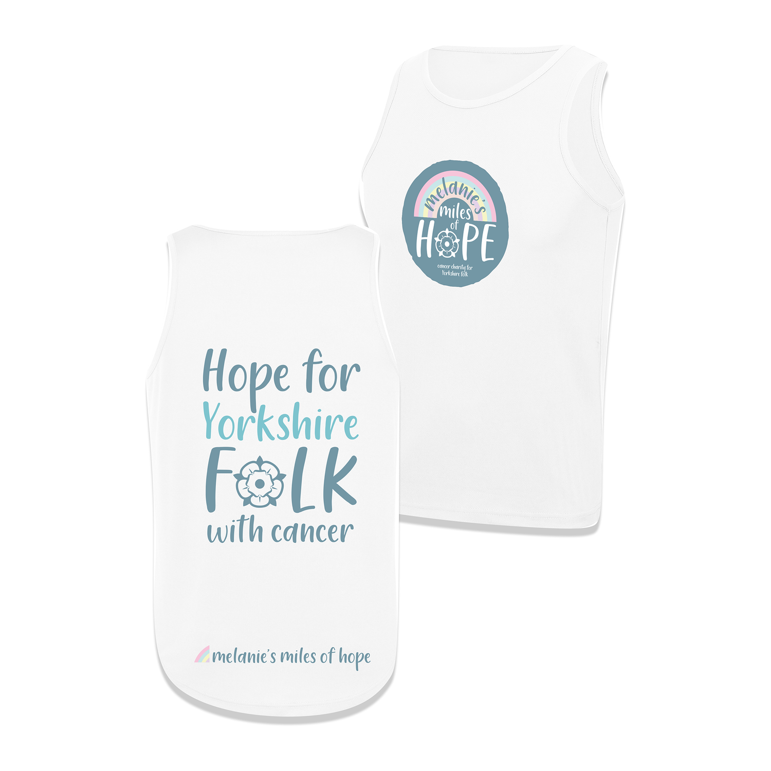 Melanie's Miles Of Hope Unisex Vest - White