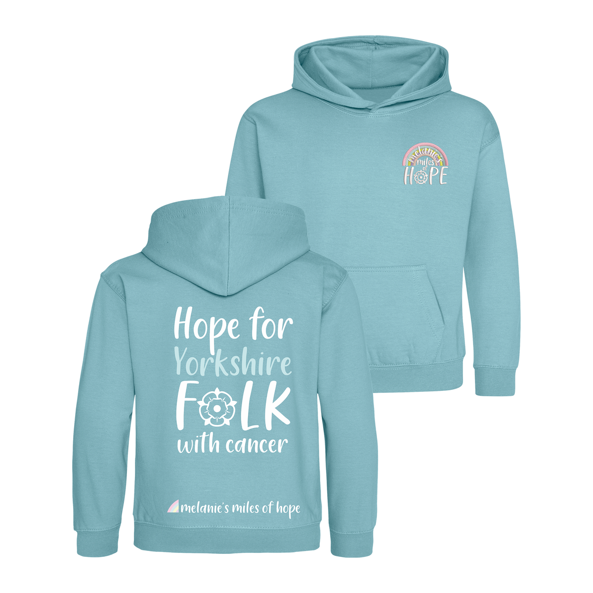 Melanie's Miles Of Hope Kids Hoodie - Seafoam