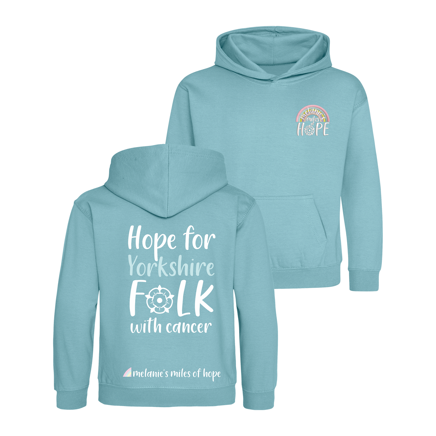 Melanie's Miles Of Hope Kids Hoodie - Seafoam