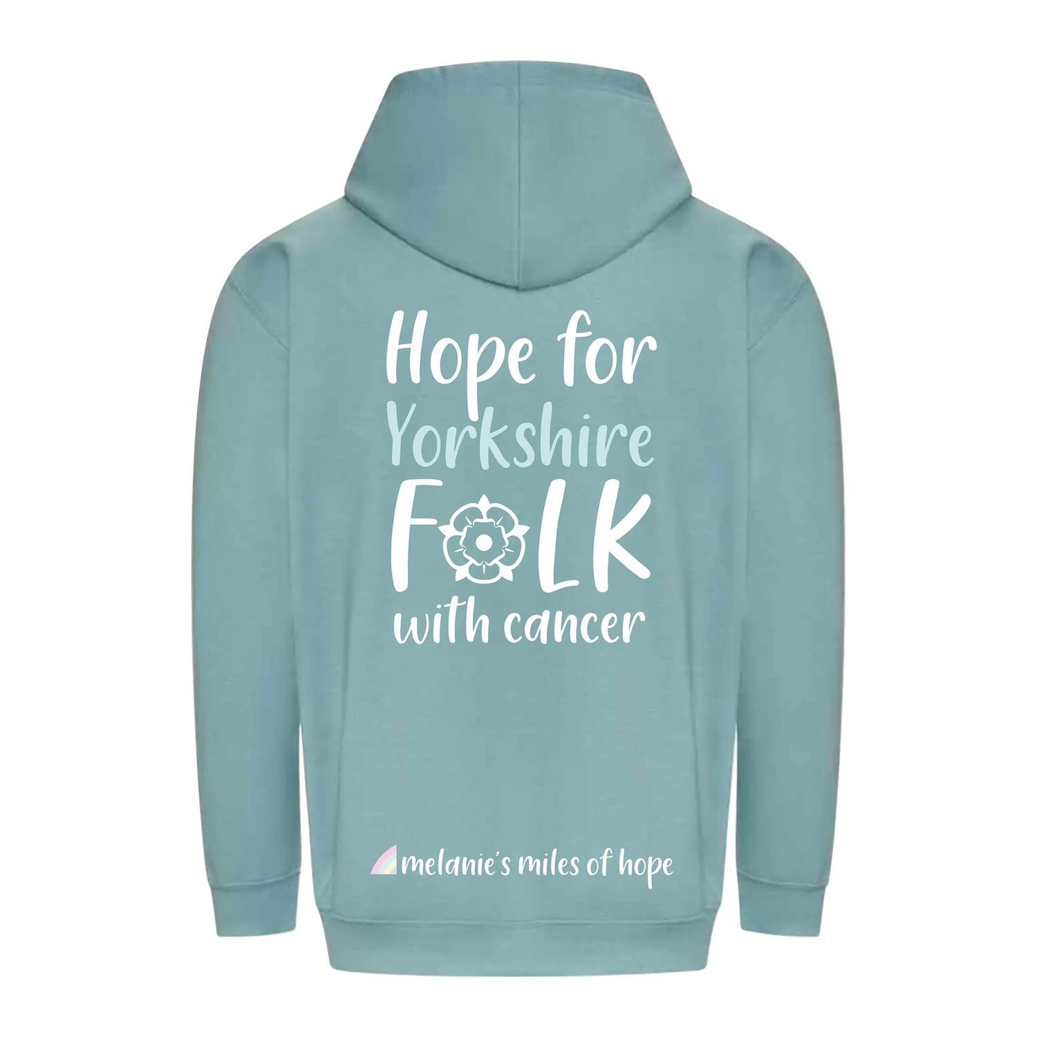 Melanie's Miles Of Hope Adults Hoodie - Seafoam