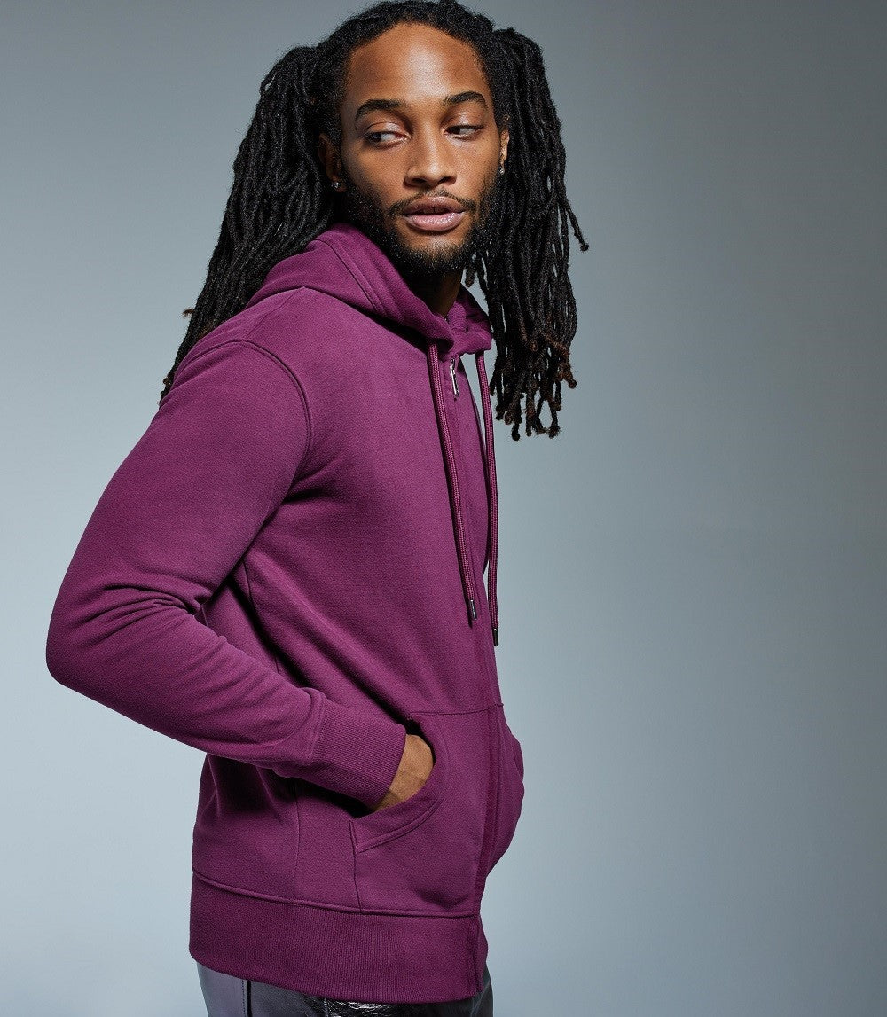Unisex Organic Full-Zip Hoodie | RED