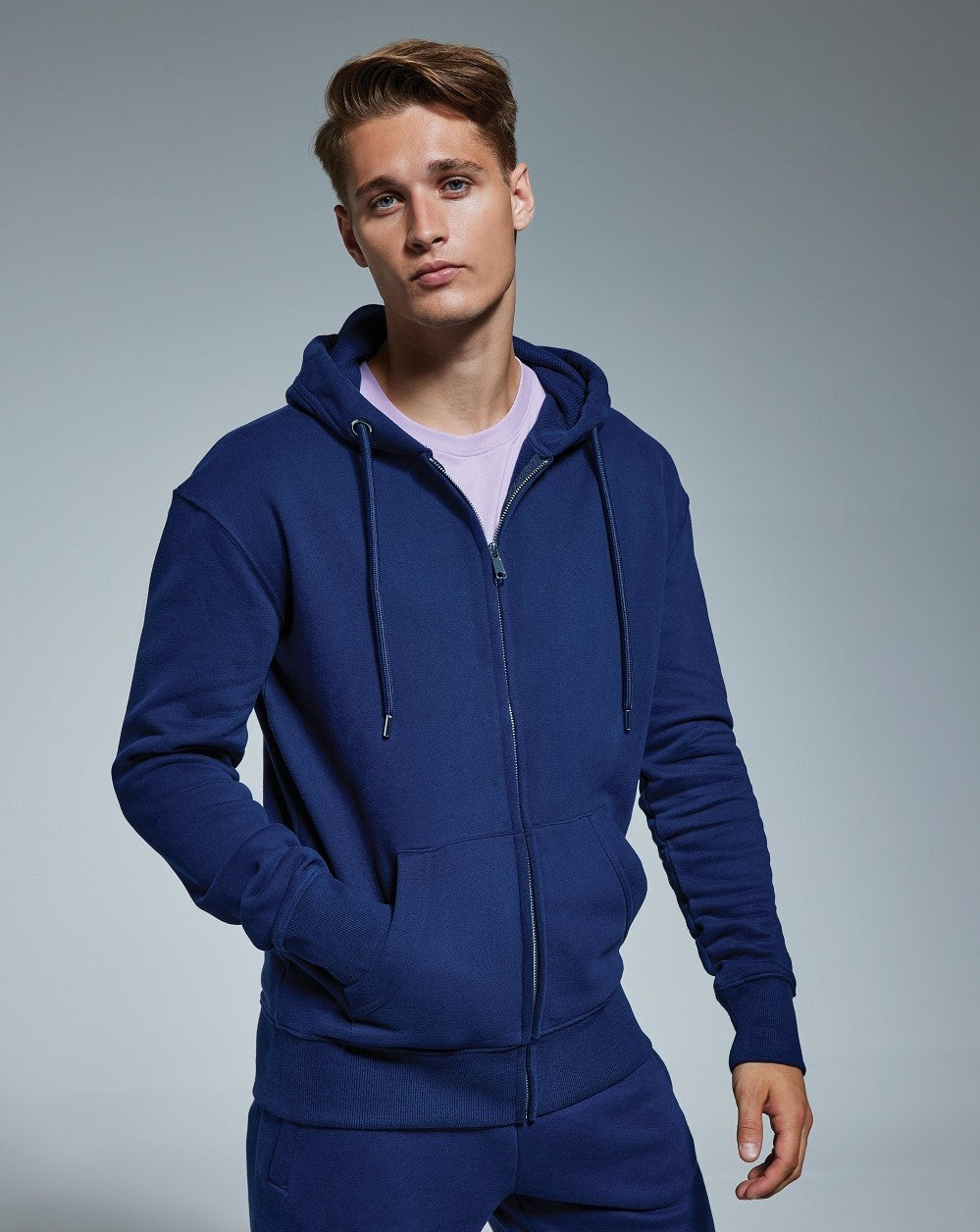Unisex Organic Full-Zip Hoodie | OXFORD NAVY