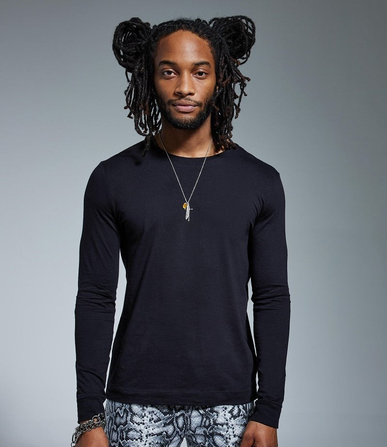 Organic Long Sleeve T-Shirt | CHARCOAL