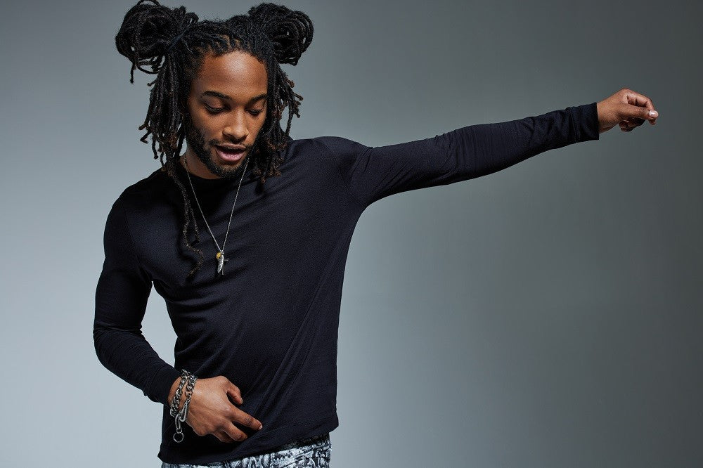 Organic Long Sleeve T-Shirt | CHARCOAL