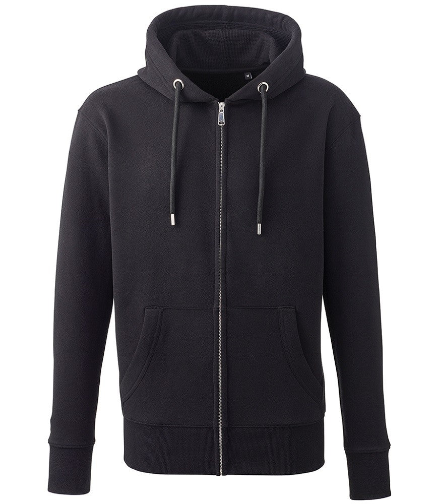 Unisex Organic Full-Zip Hoodie | BLACK