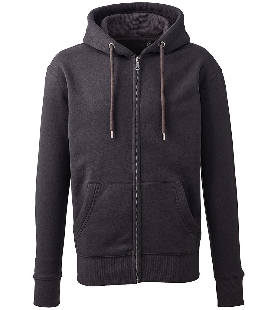Unisex Organic Full-Zip Hoodie | CHARCOAL