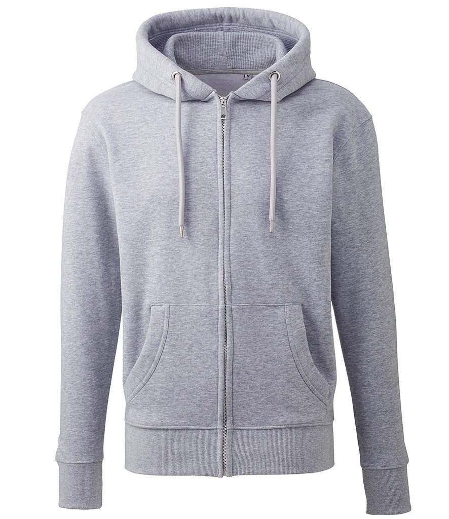 Unisex Organic Full-Zip Hoodie | GREY MARL