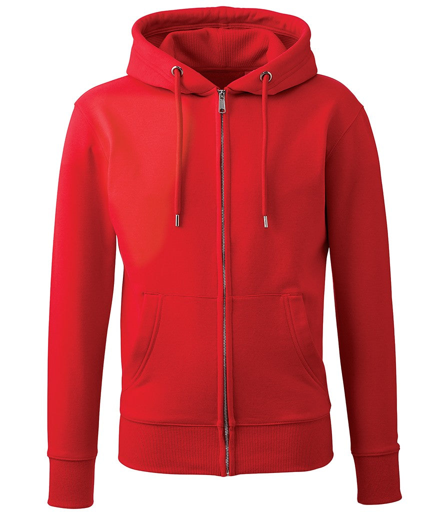 Unisex Organic Full-Zip Hoodie | RED