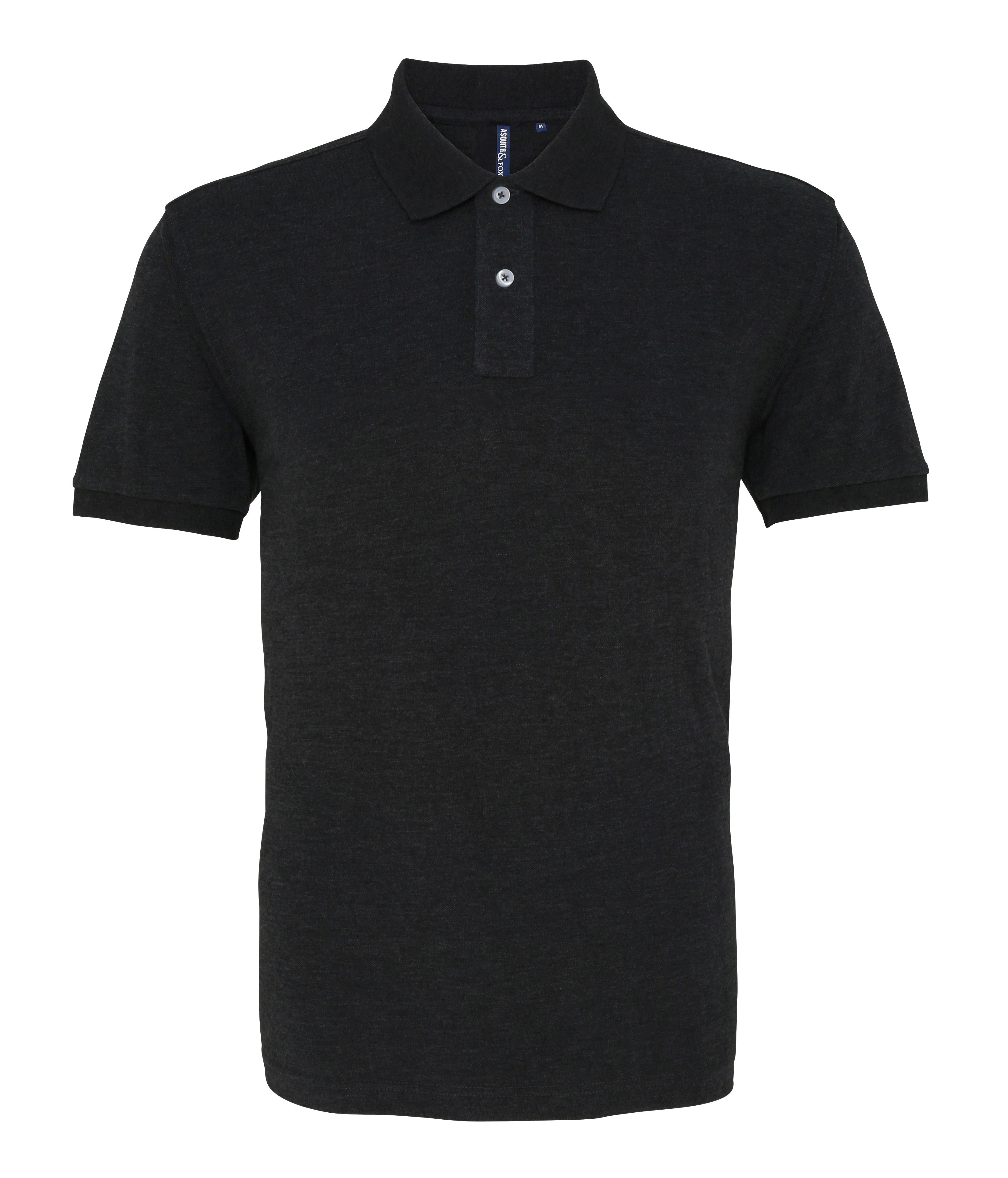 Mens Polo | HEATHER BLACK