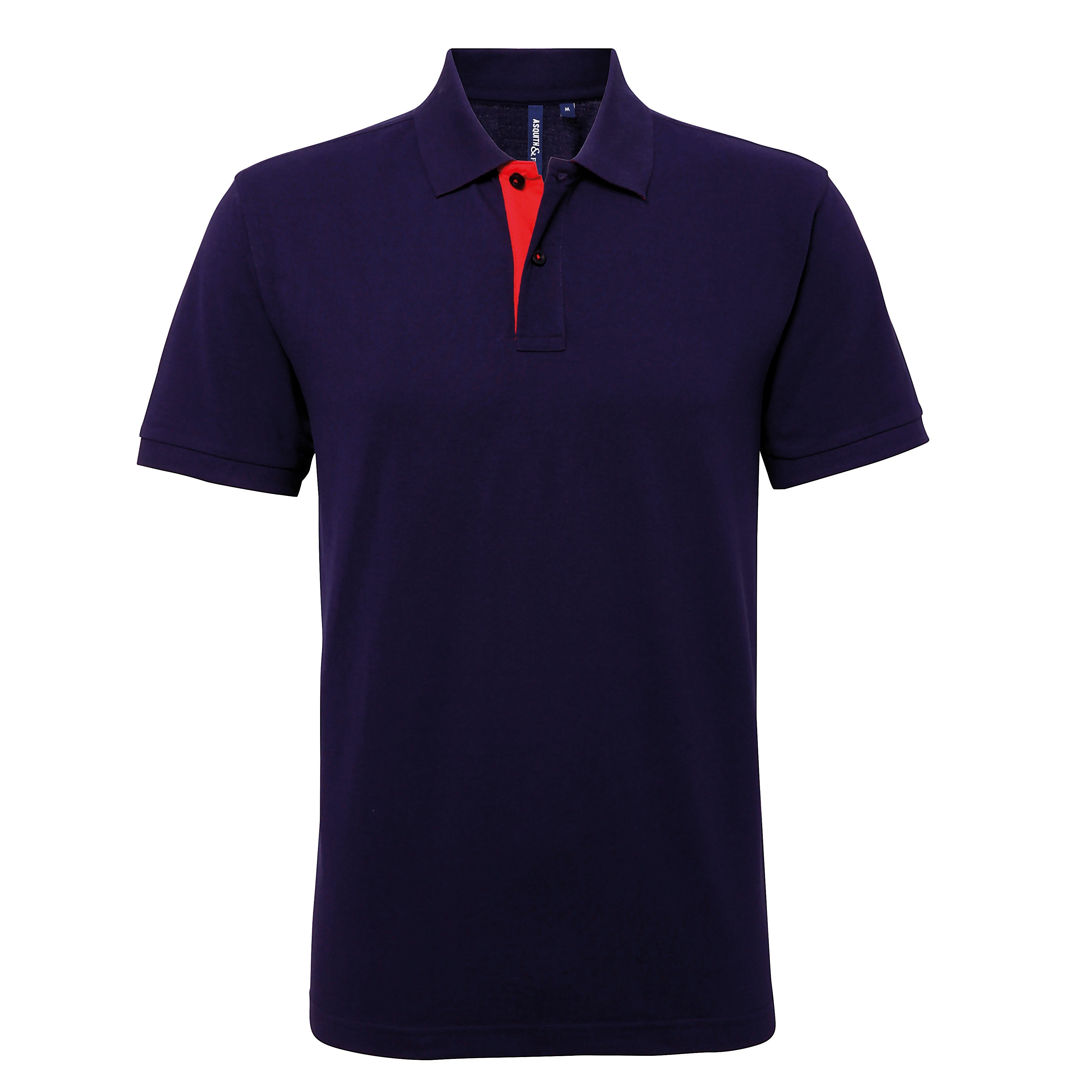 Men's Classic Fit Contrast Polo | NAVY/RED