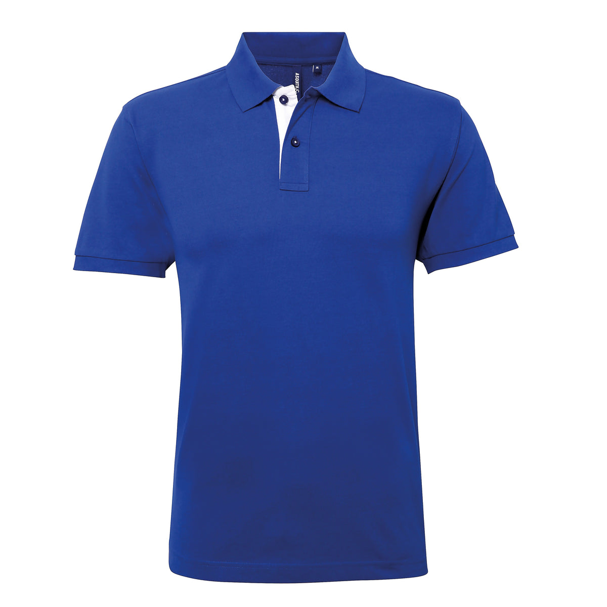 Men's Classic Fit Contrast Polo | ROYAL/WHITE