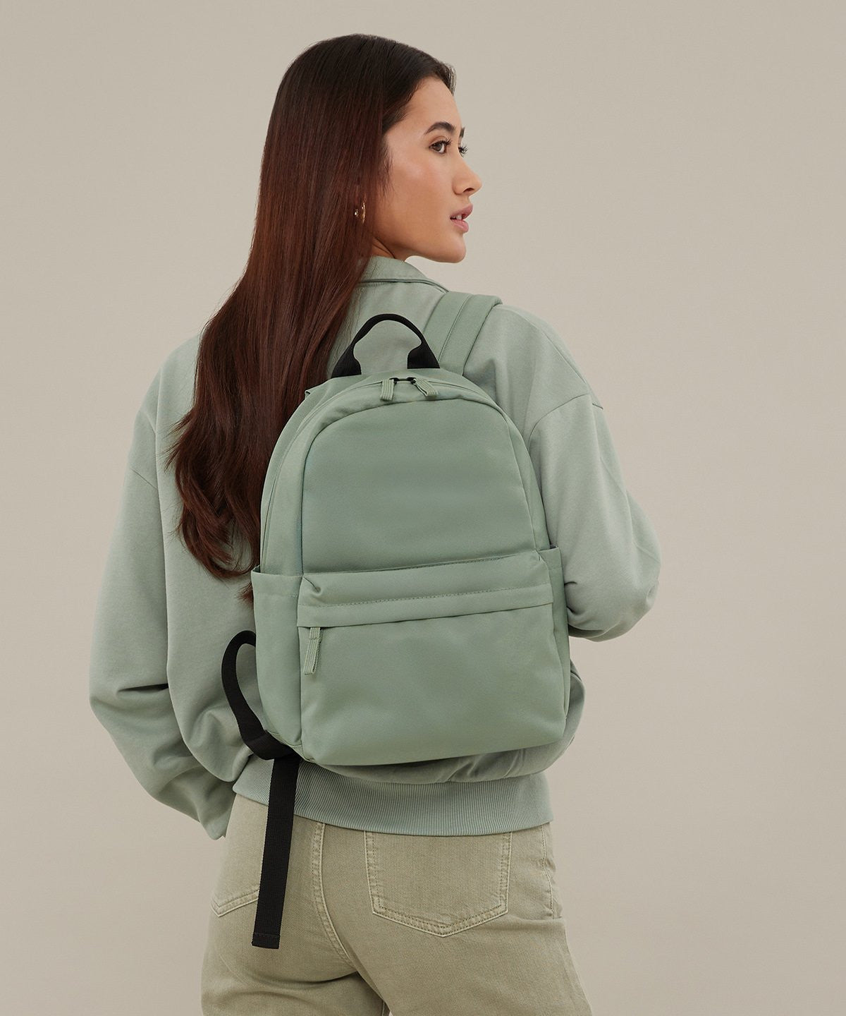 Premium Recycled Mini Backpack | DUSTY GREEN