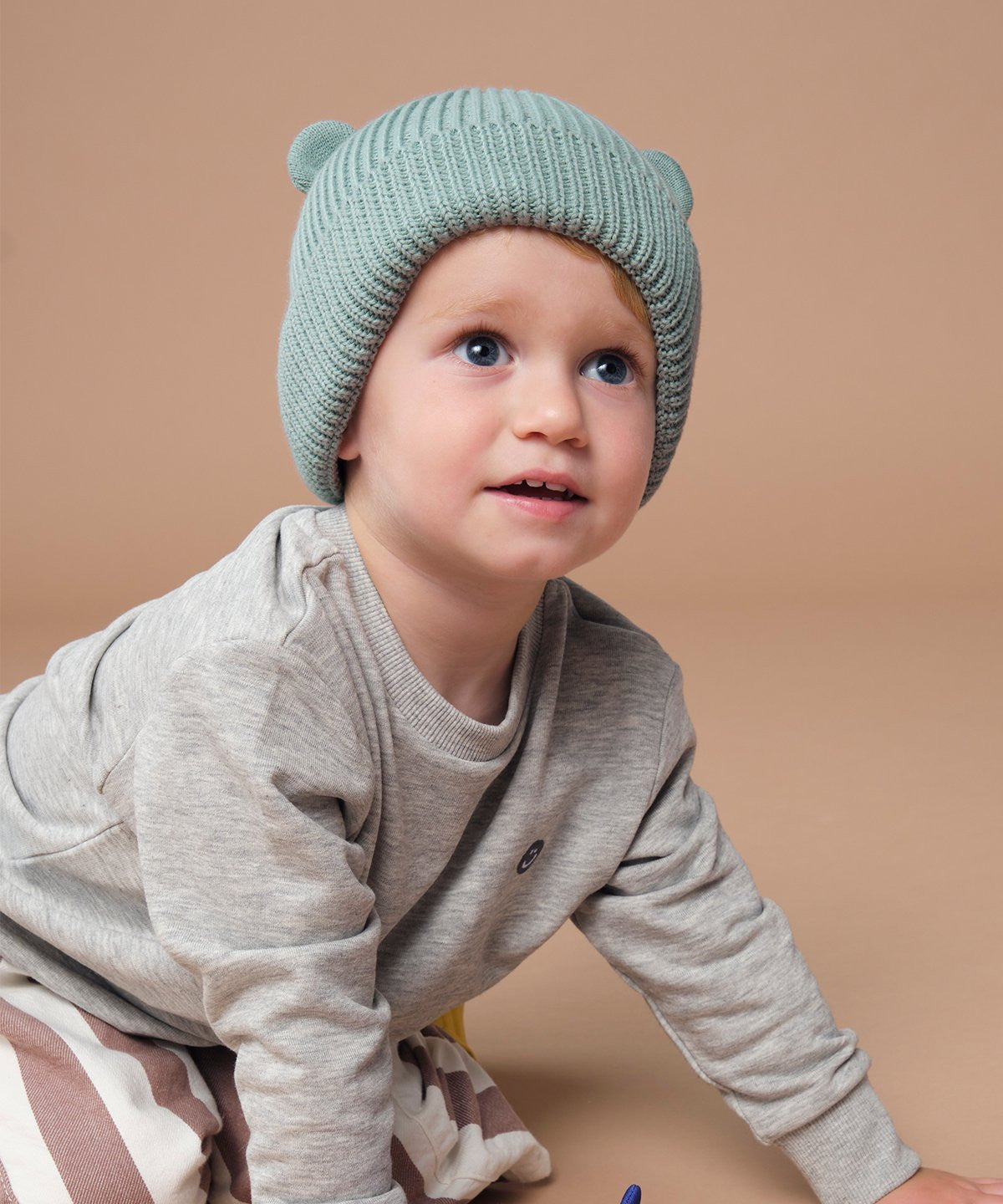 Organic Beanie Bear Beanie | ALMOND