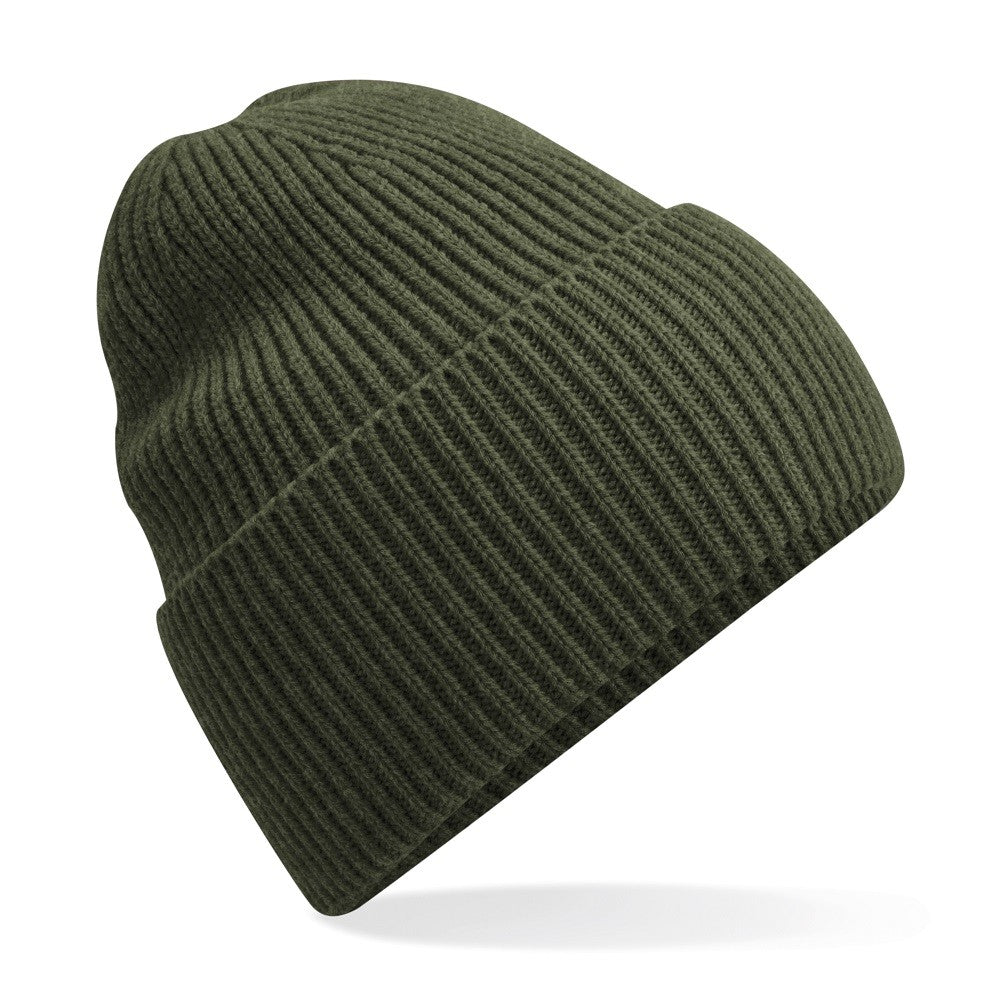 Oversized Cuffed Beanie | OLIVE GREEN