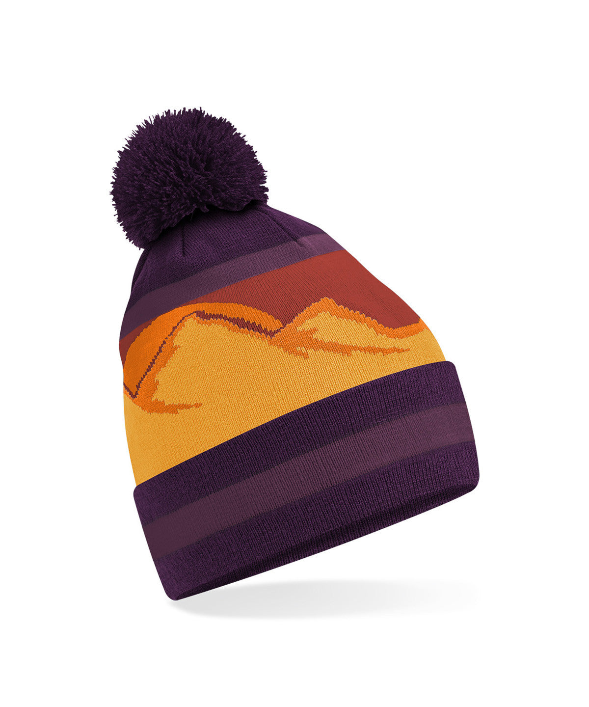 Mountain Peaks Pom Pom Beanie | DESERT PEAKS