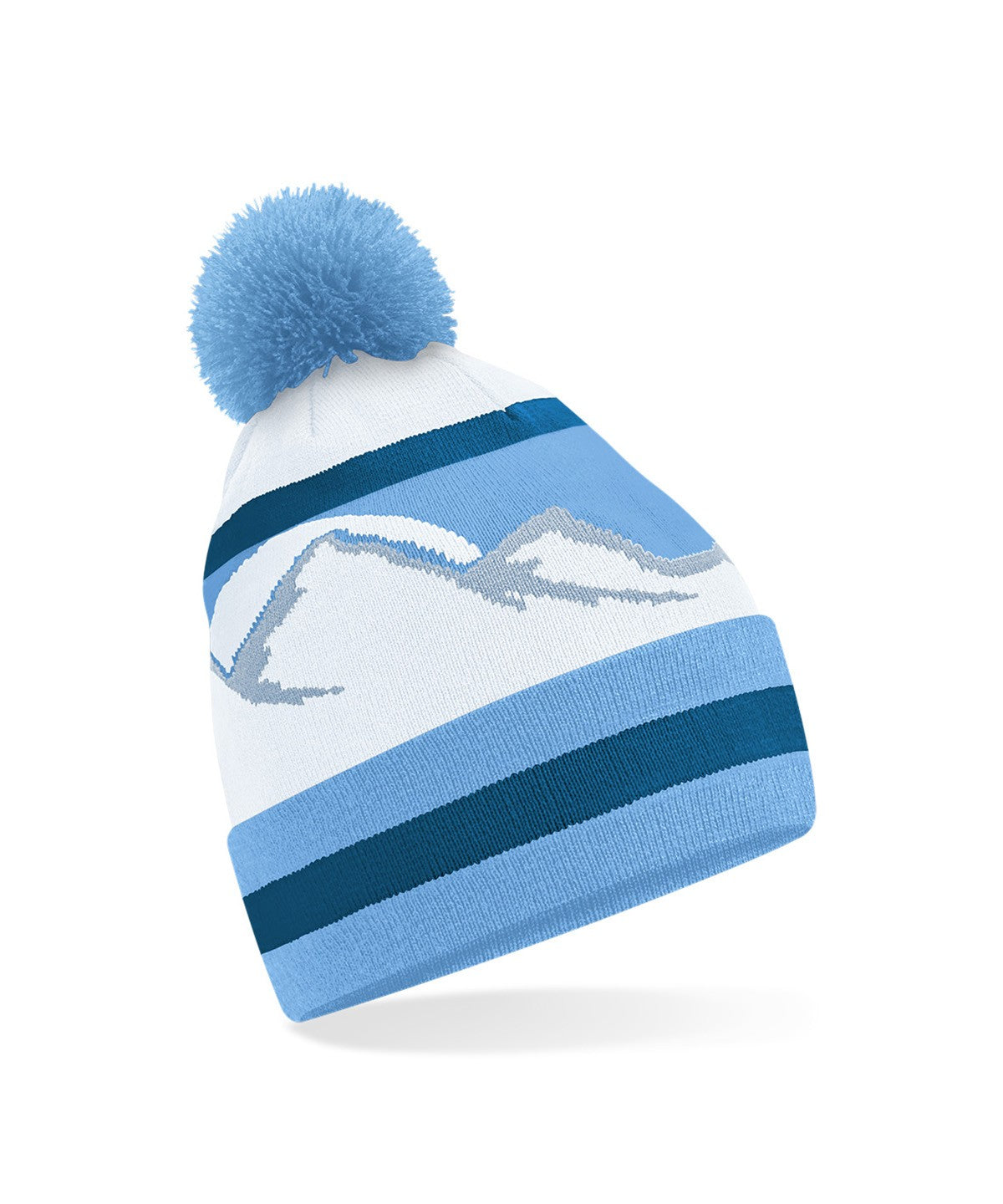 Mountain Peaks Pom Pom Beanie | GLACIER PEAKS