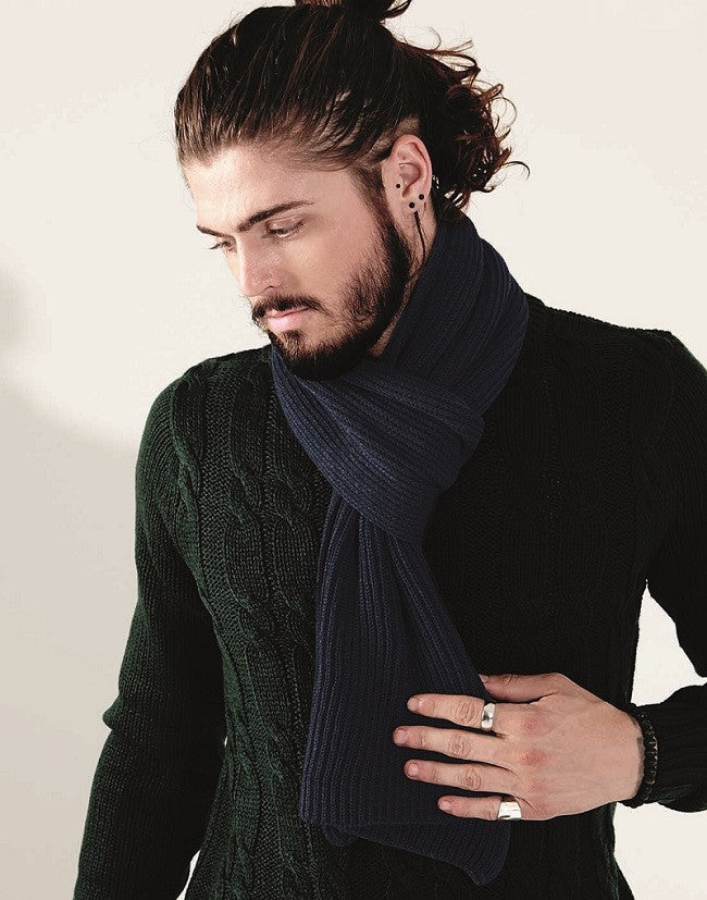 Metro Knitted Scarf | FRENCH NAVY