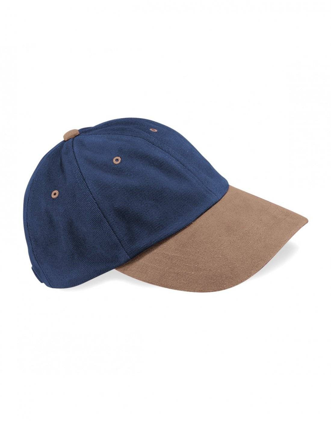 Low Profile Heavy Brushed Cotton Cap | FRENCH NAVY/TAUPE