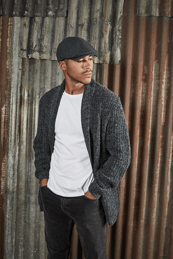Melton Wool Ivy Cap | CHARCOAL MARL