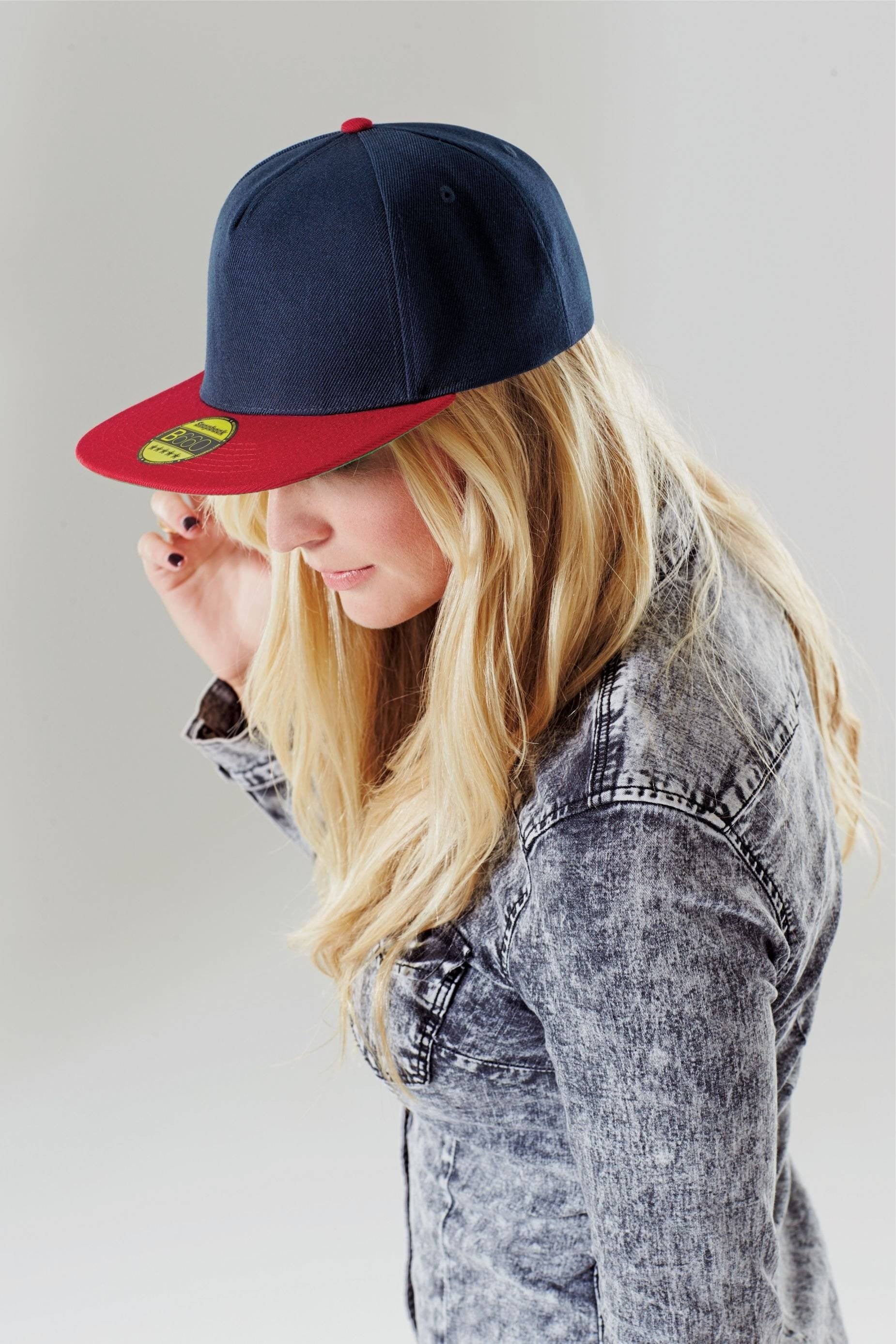 Original Flat Peak Snapback | BLACK/BLACK (GREEN UNDERPEAK)