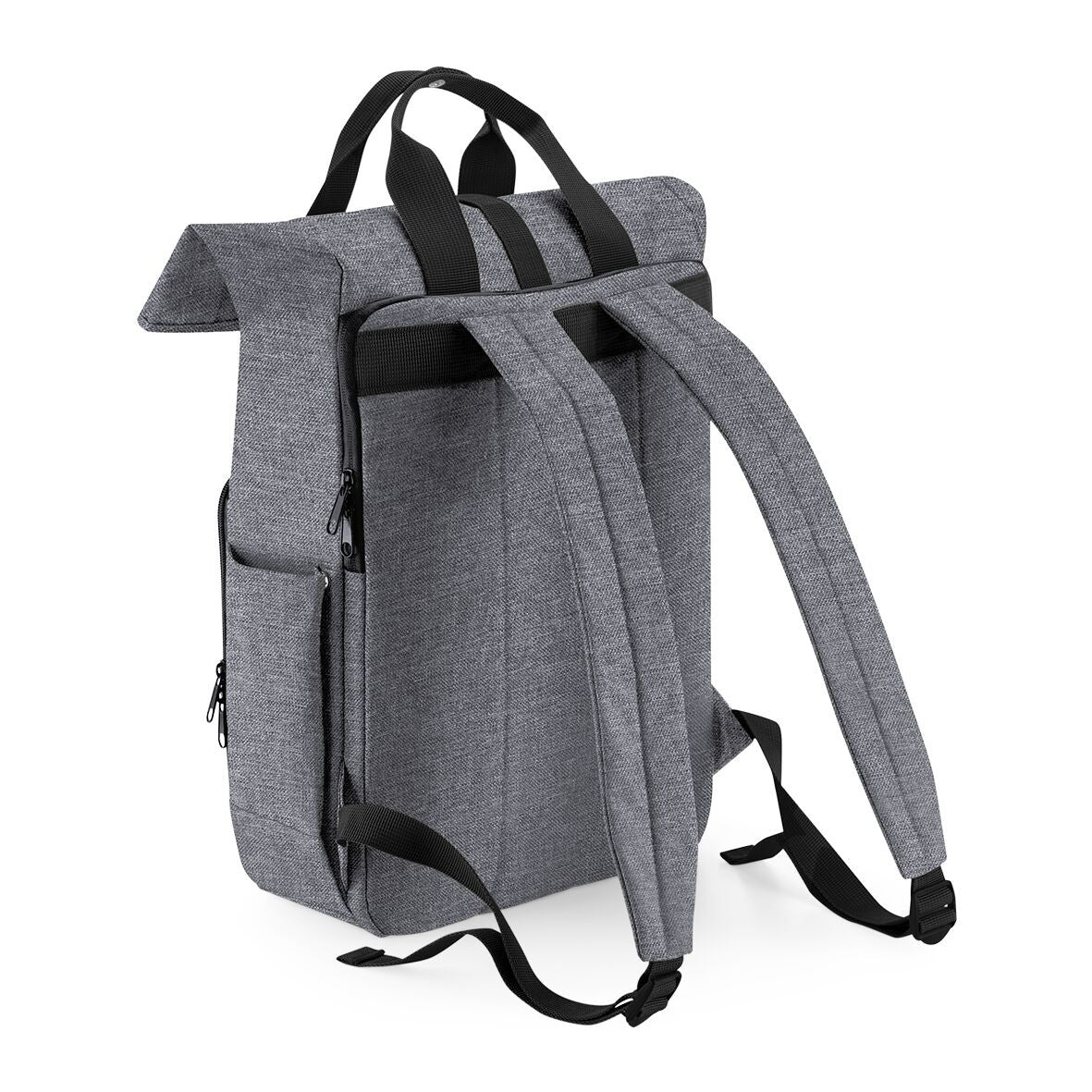 Recycled Twin Handle Roll-Top Laptop Backpack | MUSTARD