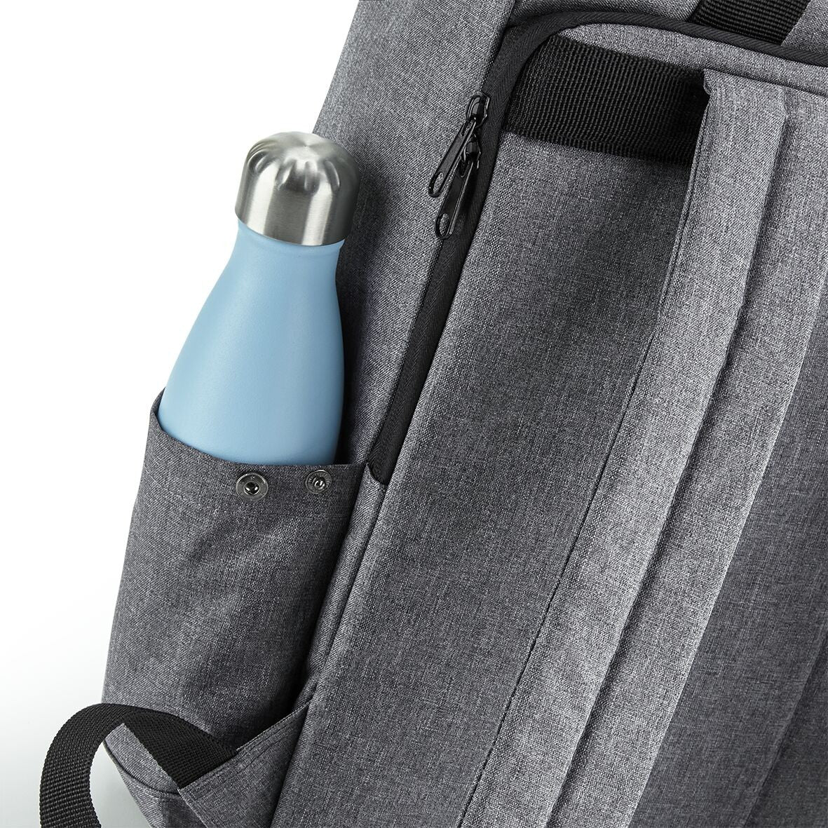 Recycled Twin Handle Roll-Top Laptop Backpack | MUSTARD