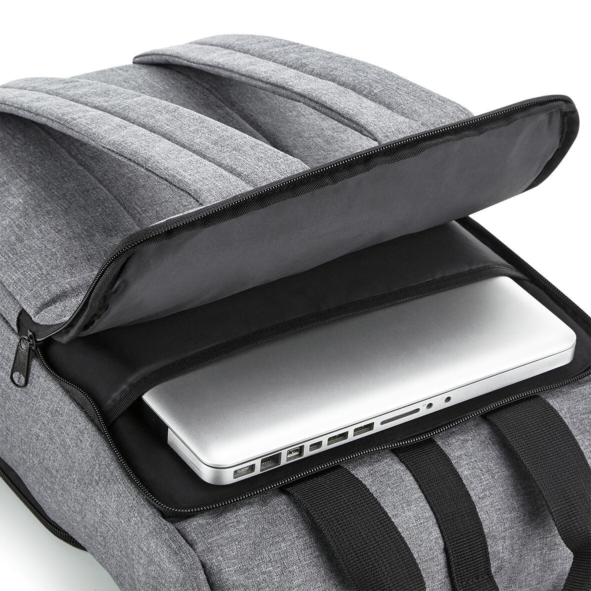 Recycled Twin Handle Roll-Top Laptop Backpack | NAVY DUSK