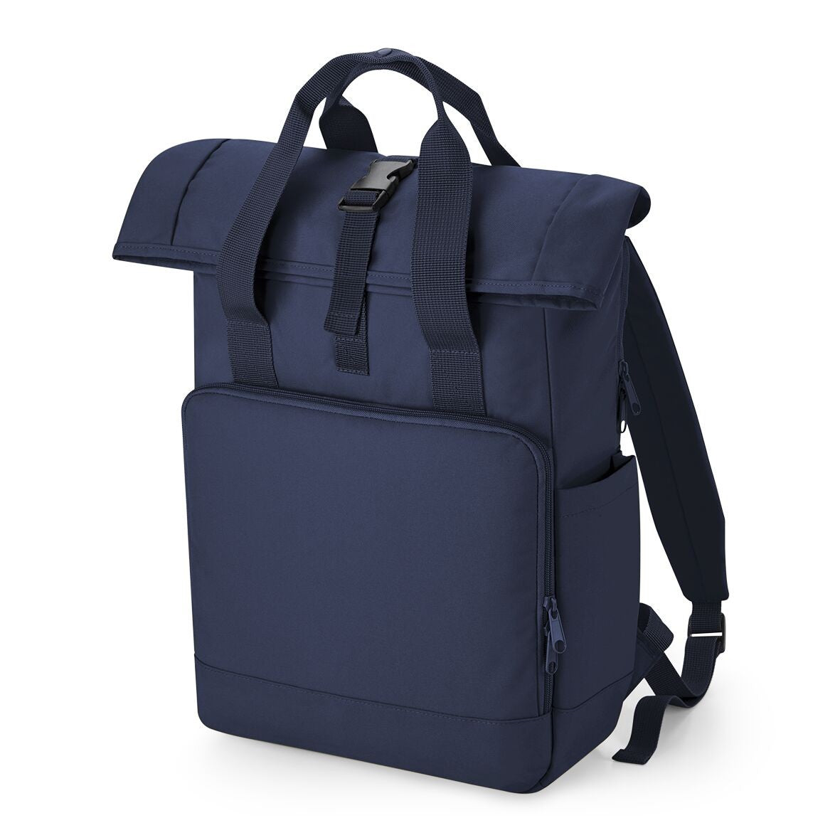 Recycled Twin Handle Roll-Top Laptop Backpack | NAVY DUSK