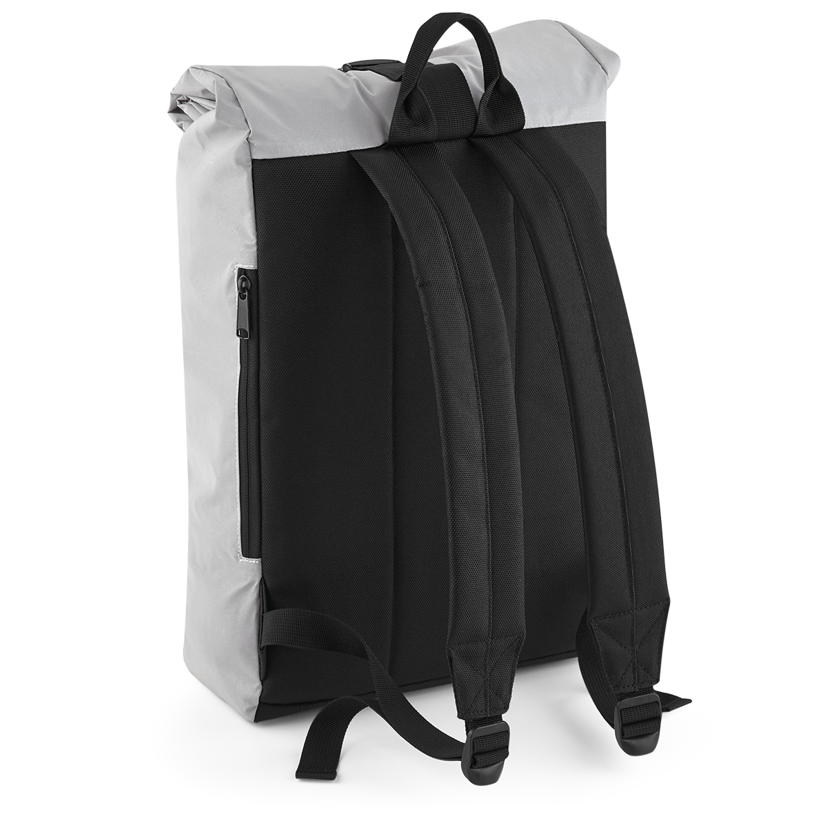 Reflective Roll-Top Backpack | BLACK REFLECTIVE