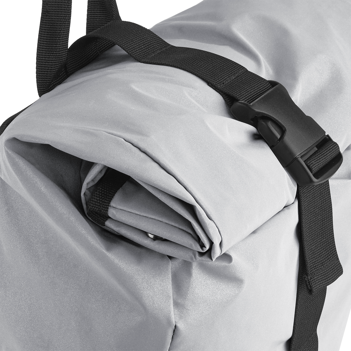 Reflective Roll-Top Backpack | BLACK REFLECTIVE