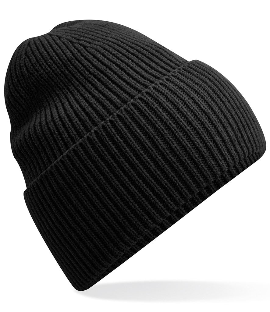 Oversized Cuffed Beanie | BLACK