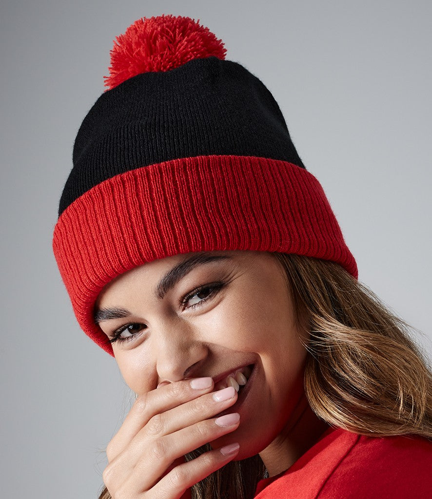 Snowstar Two-Tone Beanie | BLACK/BRIGHT ROYAL