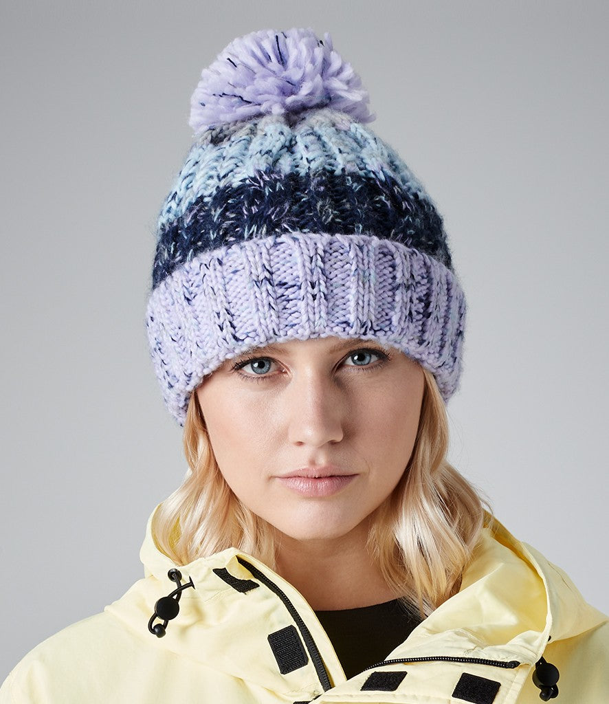 Corkscrew Pom Pom Beanie | AUTUMN MOSS