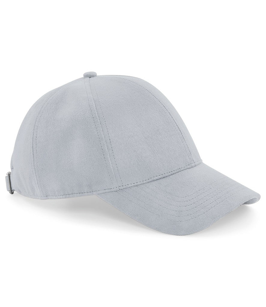 Faux Suede 6 Panel Cap | LIGHT GREY