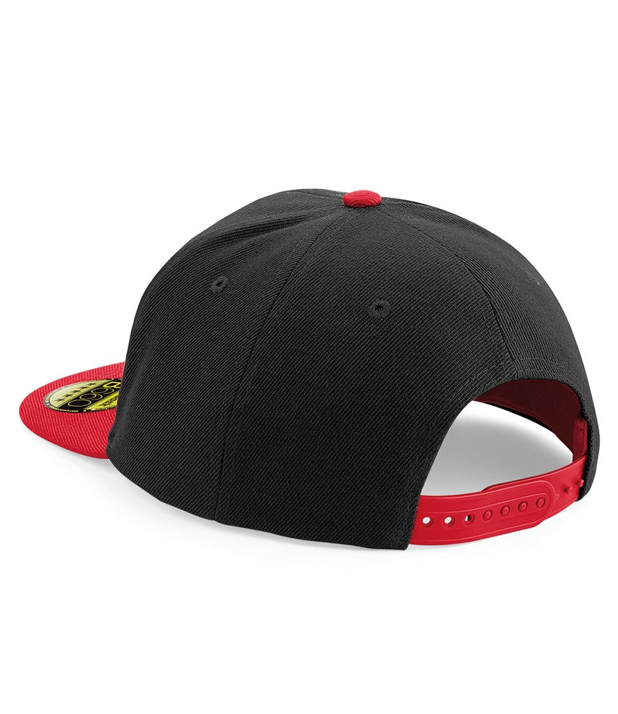 Original Flat Peak Snapback | BLACK/CLASSIC RED (GREEN UNDERPEAK)