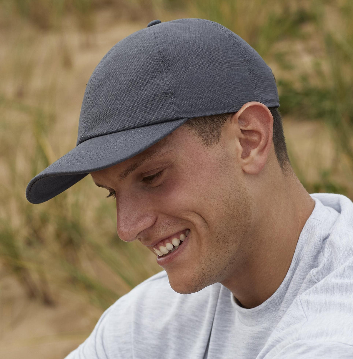 Organic Cotton 6 Panel Cap | GRAPHITE GREY