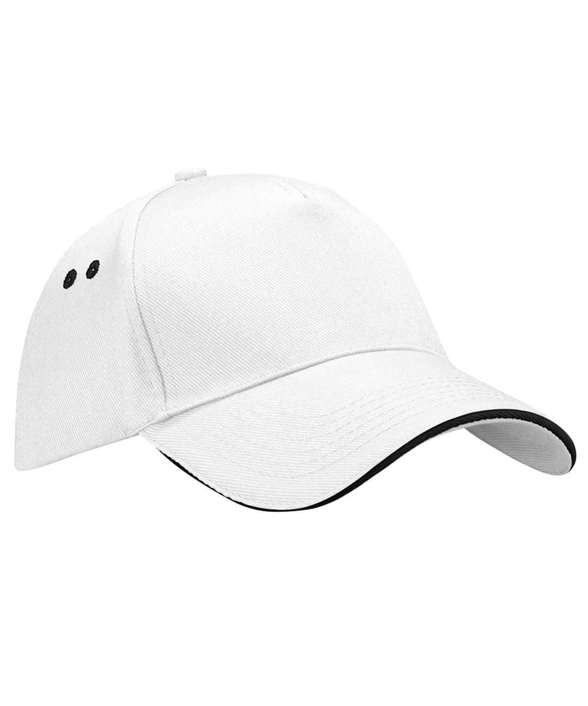 Ultimate 5 Panel Contrast Cap Sandwich Peak | WHITE/BLACK