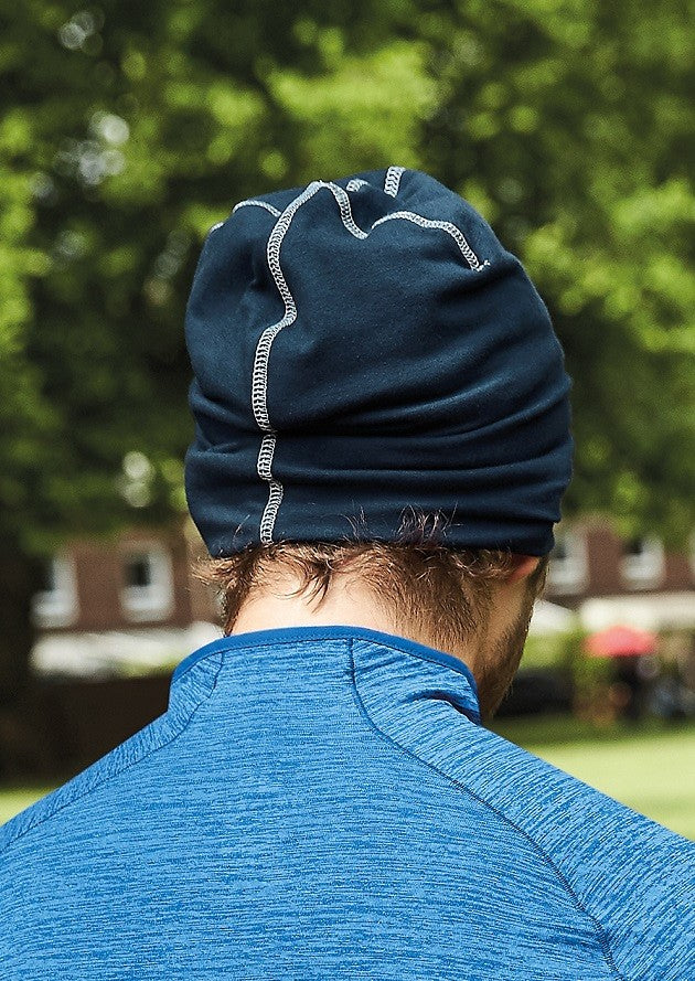 Hemsedal Cotton Beanie | FRENCH NAVY/WHITE