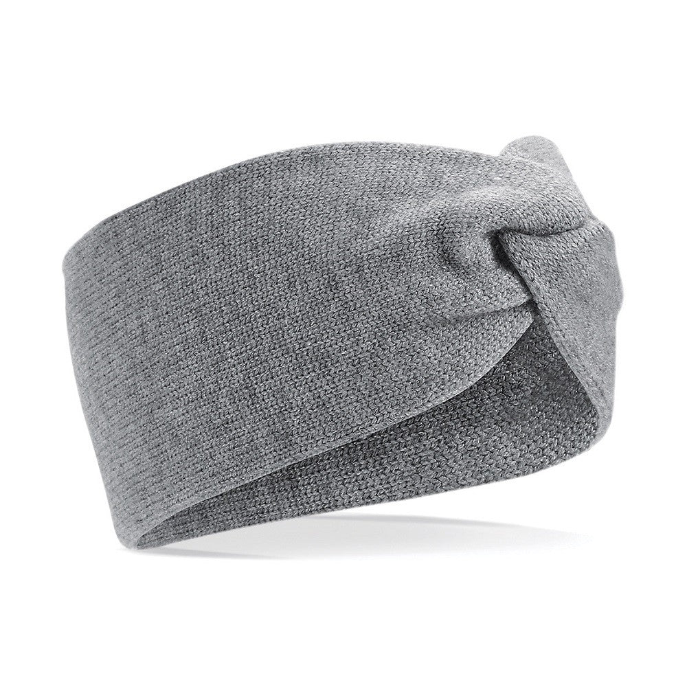 Twist Knit Headband | GREY MARL