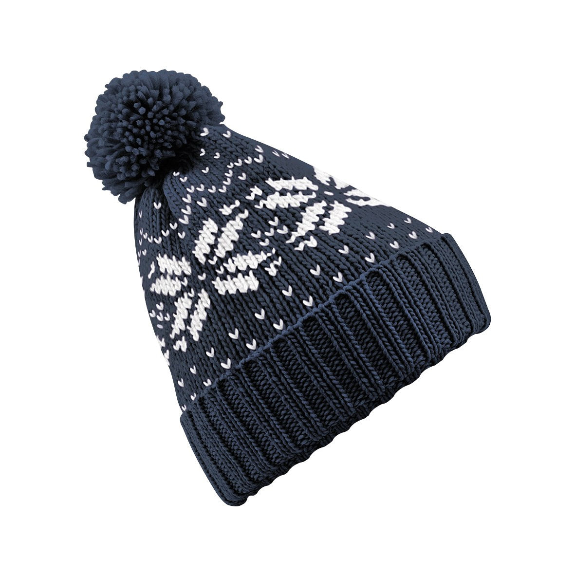 Fair Isle Snowstar Beanie | FRENCH NAVY/WHITE