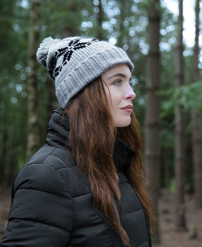 Fair Isle Snowstar Beanie | FRENCH NAVY/WHITE