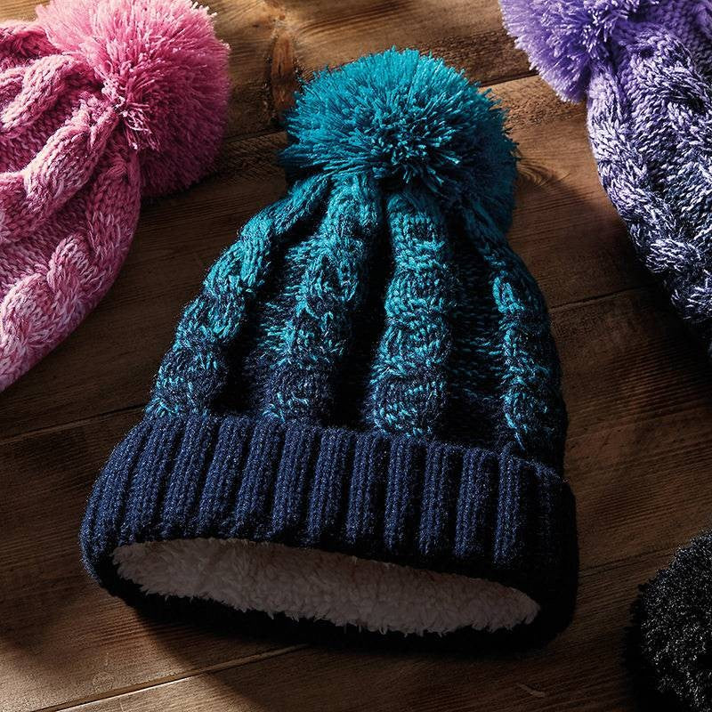 Ombre Beanie | DUSKY PINK/WHITE