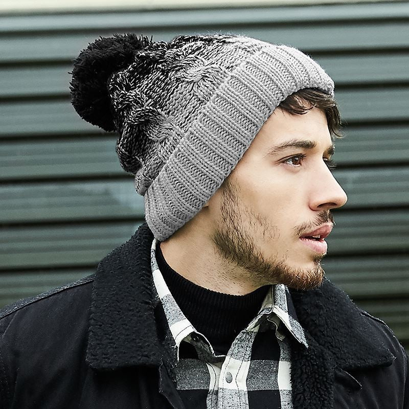 Ombre Beanie | DUSKY PINK/WHITE